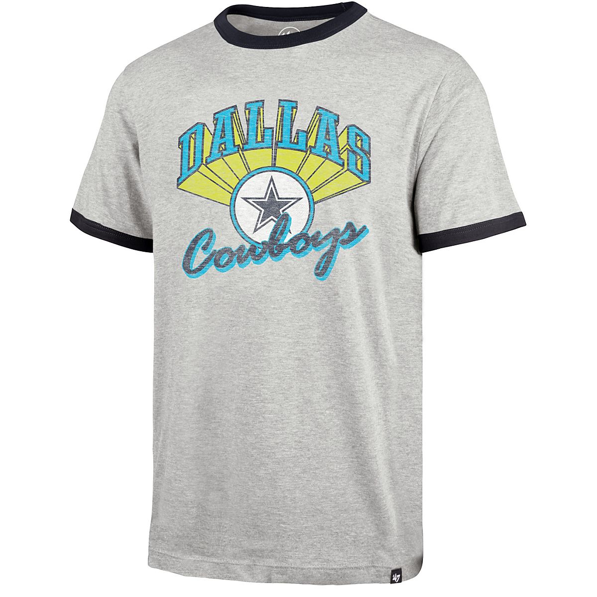 '47 Men's Dallas Cowboys Wax Pack Dalton Ringer Tshirt Academy