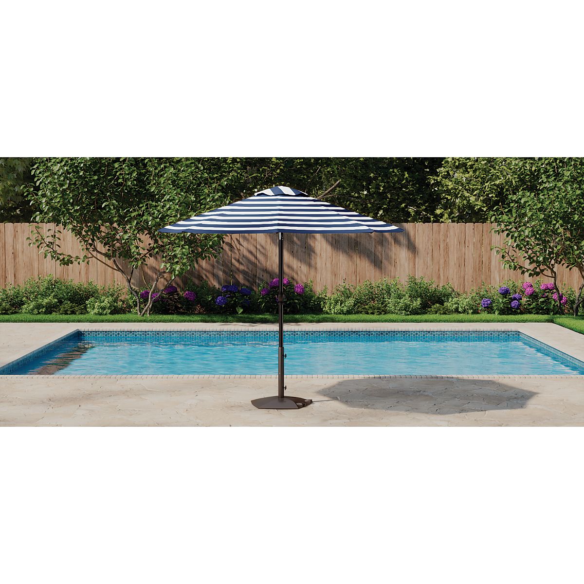 buffalo sabres patio umbrella Mosaic Round 9 ft Patio Market Striped Umbrella
