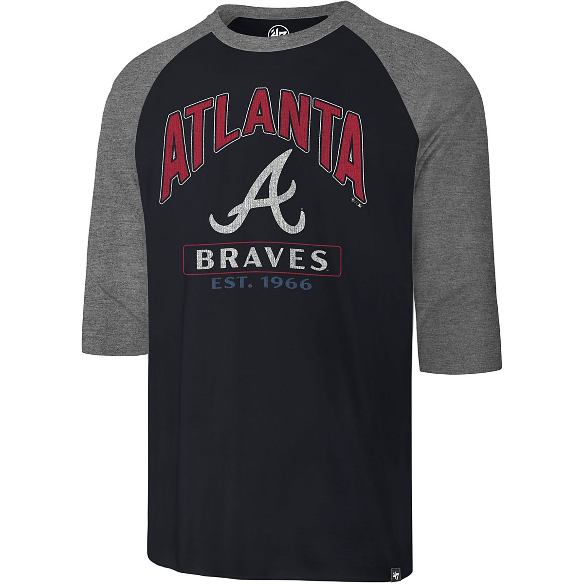 '47 Men's Atlanta Braves Tracer Franklin Raglan Short Sleeve T-shirt ...