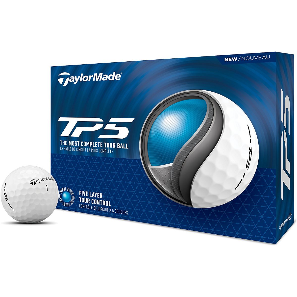 TaylorMade 2024 TP5 Golf Balls 12-Pack | Free Shipping at Academy