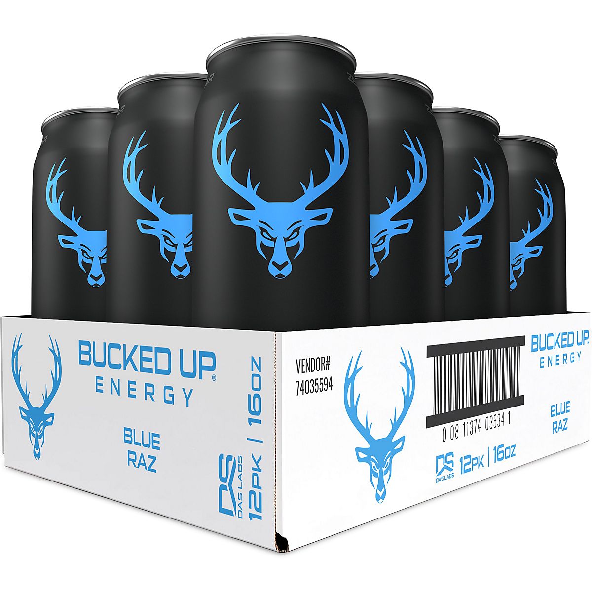 Bucked Up Blue Raz Energy Drink 16 oz | Academy