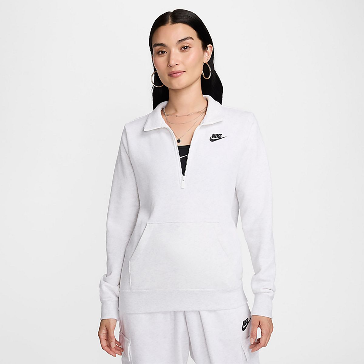 Nike Women's Club Fleece 1/4-Zip Pullover Sweatshirt | Academy