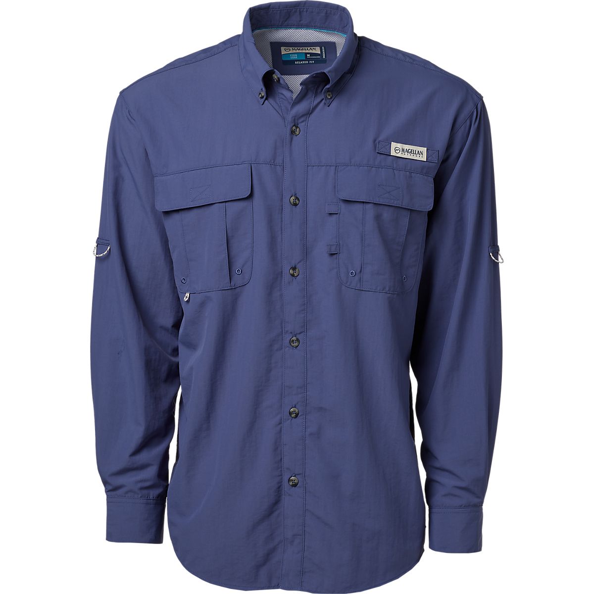 Magellan Outdoors Men s Laguna Madre Solid Long Sleeve Fishing Shirt Academy