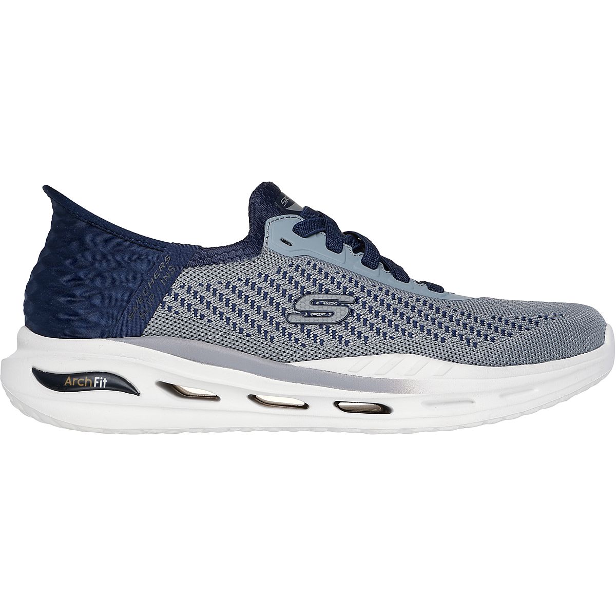 Skechers Arch Fit Mens Gents Runners sneaker men’s size 12 , grey/blue Mens Skechers Max Cushioning Arch Fit Running Shoe main image 4