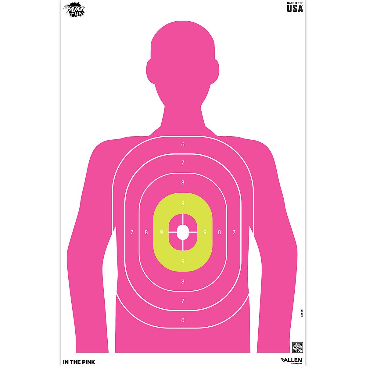 Allen Company EZ Aim Fun In The Pink Silhouette Paper Shooting Targets