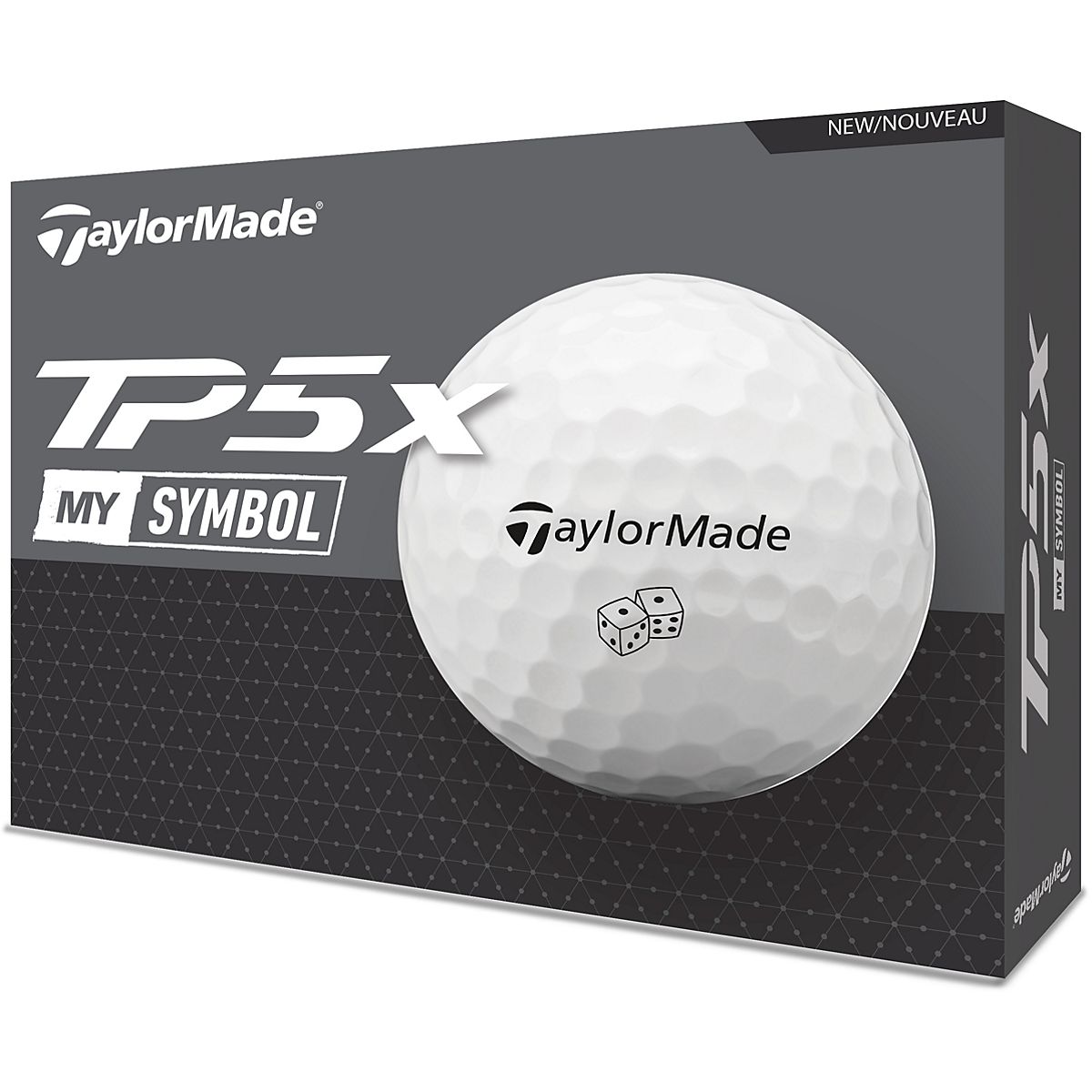 TaylorMade TP5X MY SYMBOL ゴルフボール 12個入り。 TaylorMade TP5x My Symbol Dice Golf Balls 12-Pack | Academy