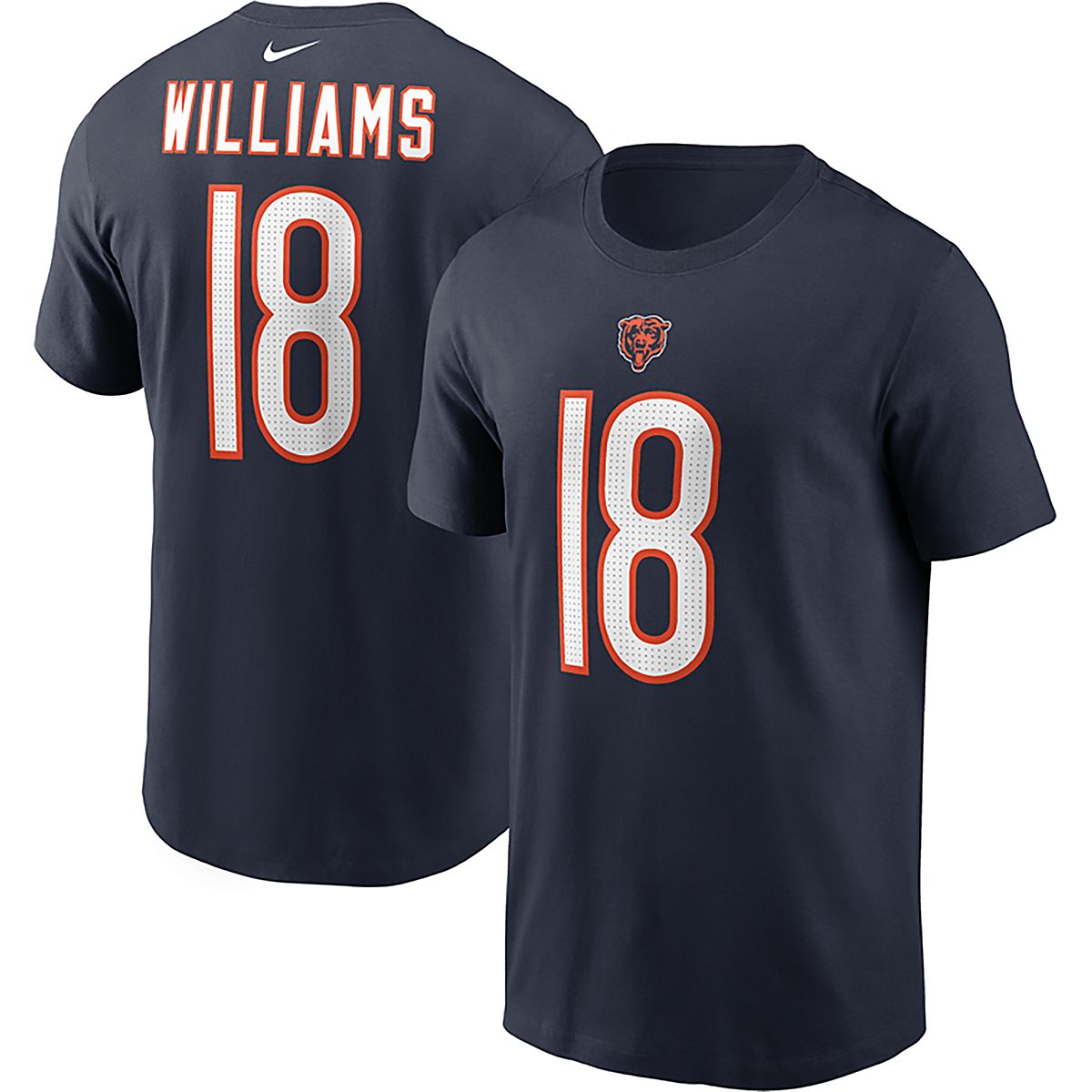 Nike Men's Bears Caleb Williams #18 Name and Number Short Sleeve