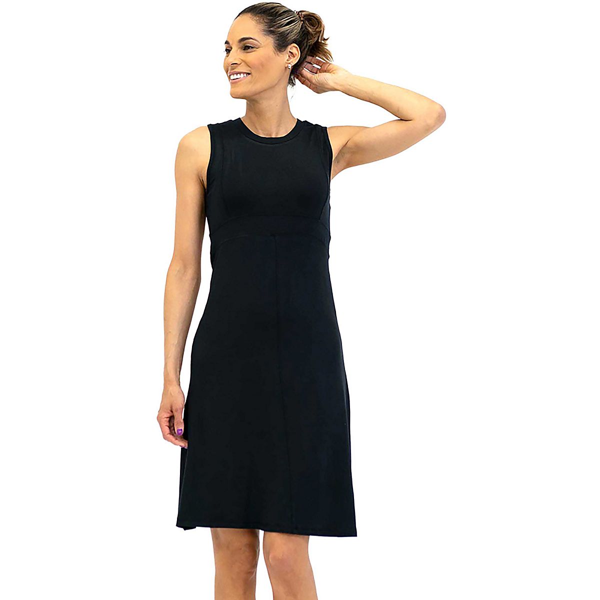 Dakini Women's Seamed Bodice Solid Dress