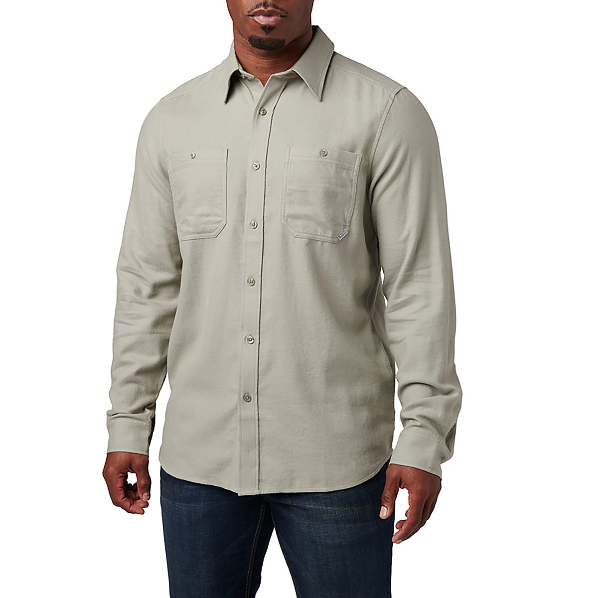 5.11 Tactical Men's Silverwood Flannel Solid Long Sleeve Shirt