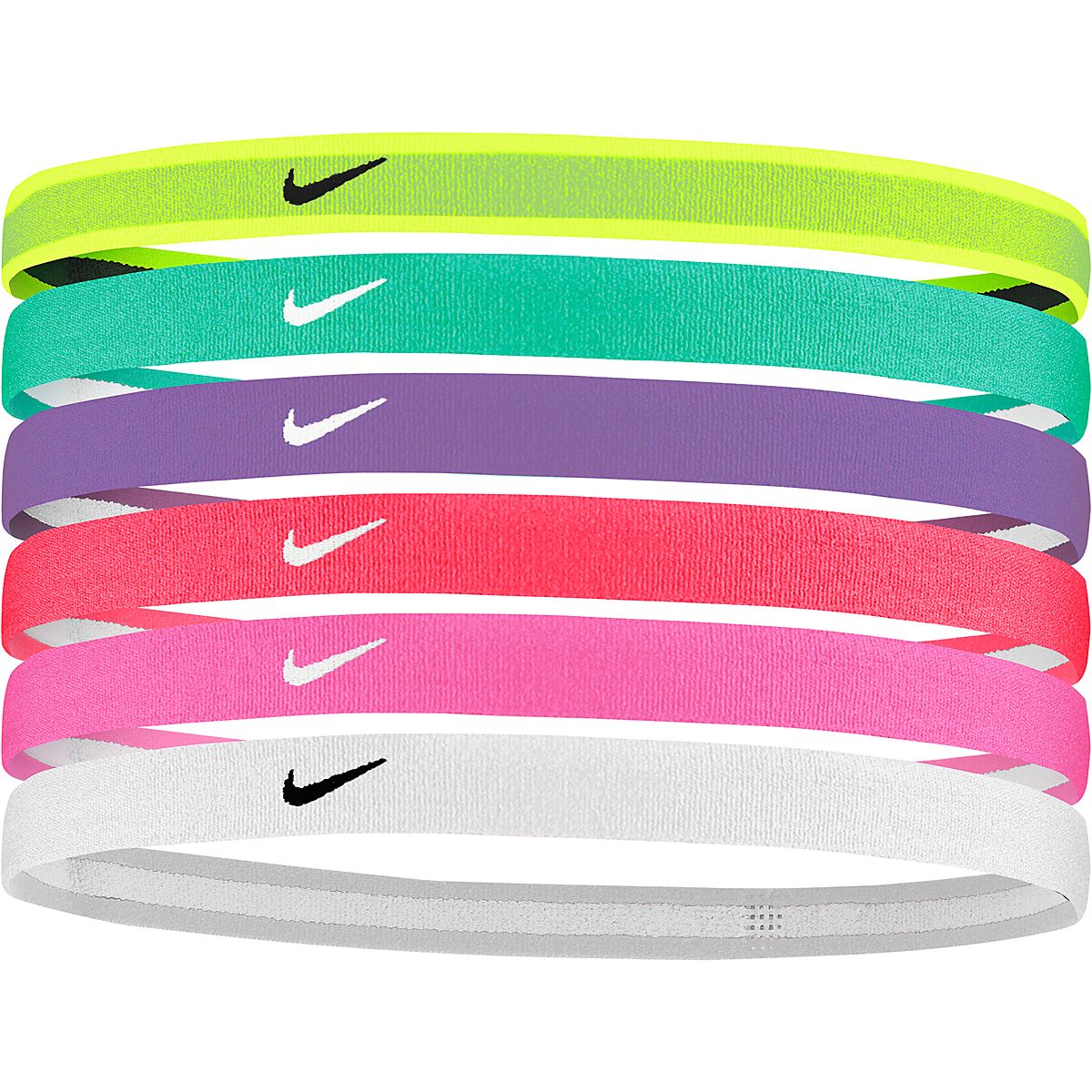 Nike Girls Swoosh Sport Headbands 6 Pack Academy