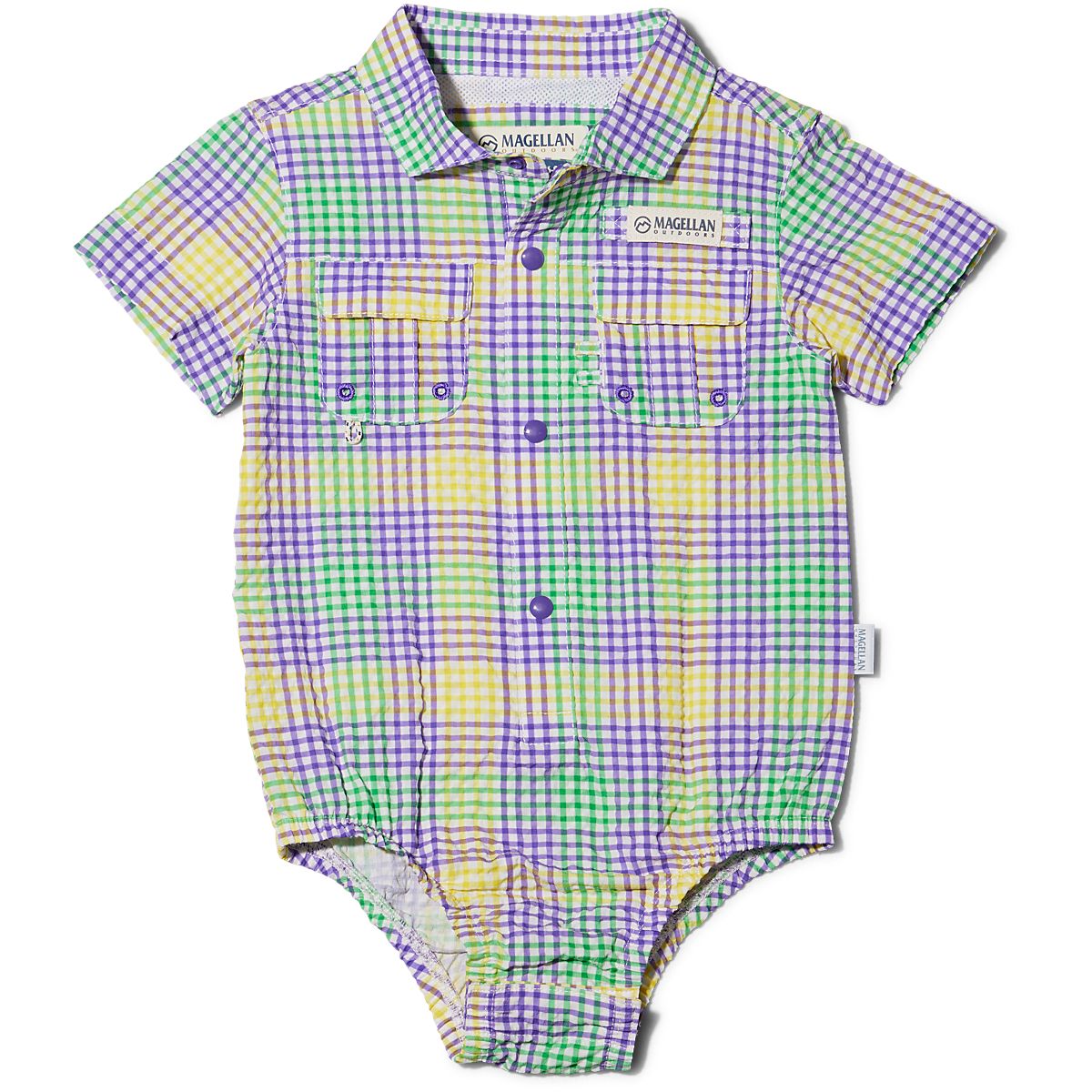 Magellan Outdoors Infant Boys' Mardi Gras Gingham Seersucker