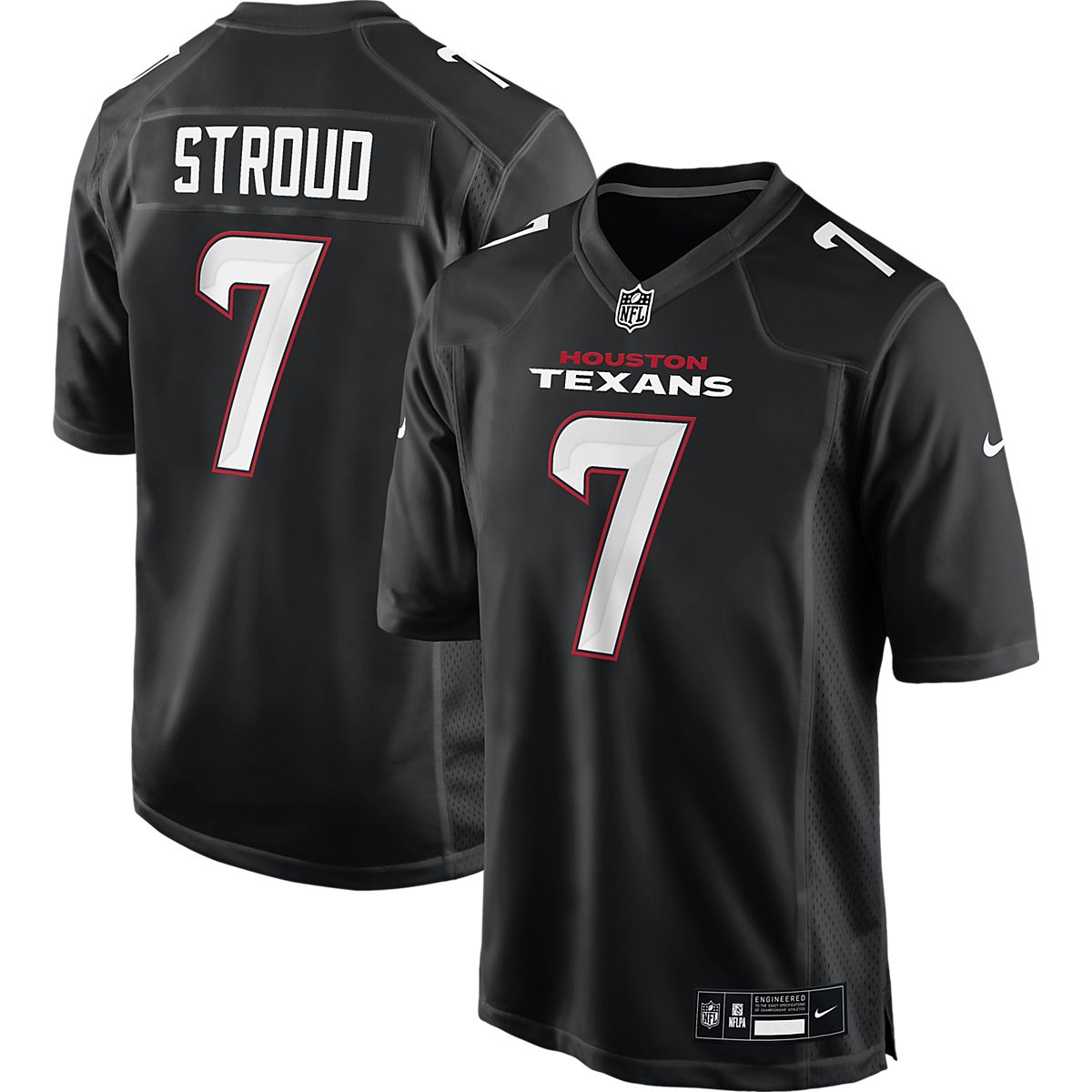 Nike Men's Houston Texans Carbon Black Fashion N&N C.J. Stroud Jersey ...