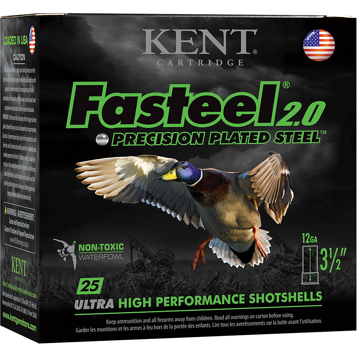 Kent Cartridge Fasteel 2.0 Precision Plated Steel Shotshells - 25 ...