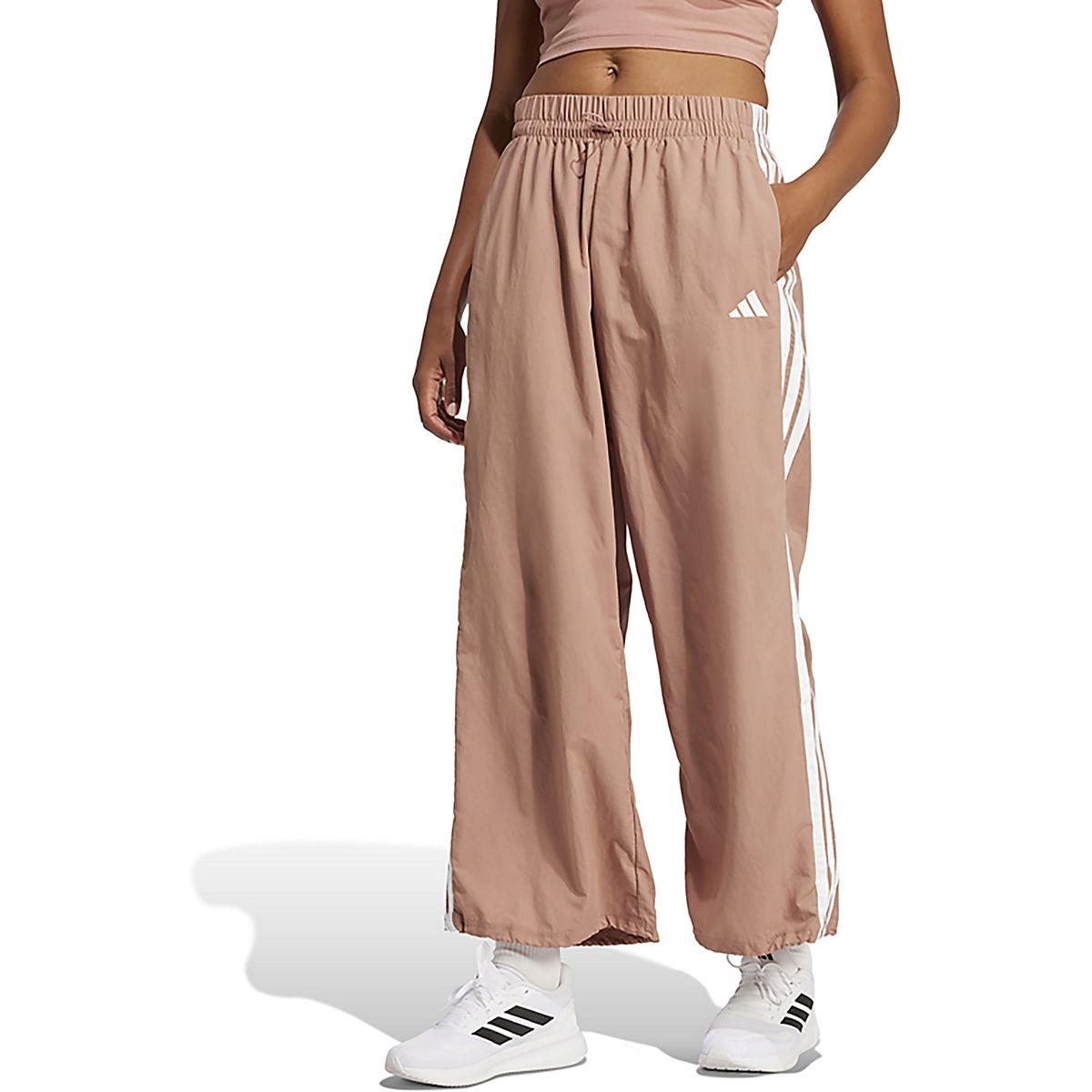 ★adidas★W ESS 3S LIFESTYLE WOVEN PARACHUTE パンツ★追跡可 adidas Essentials 3-Stripes Lifestyle Woven Parachute Pants