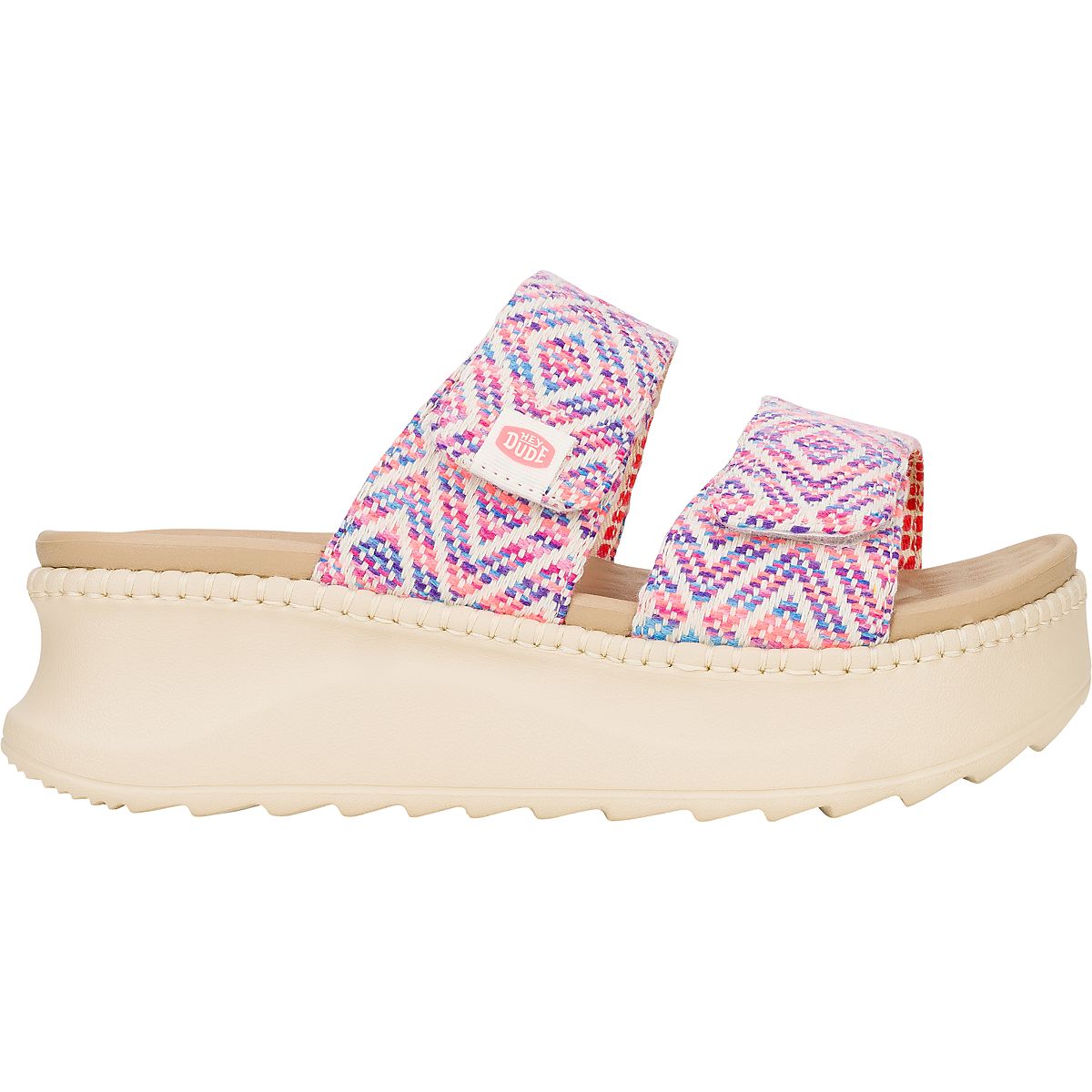 HeyDude Delray Slide Surf Baja Blue Multi | Sandali Zeppa Donna In Tessuto | Primavera Estate 2025 - 5
