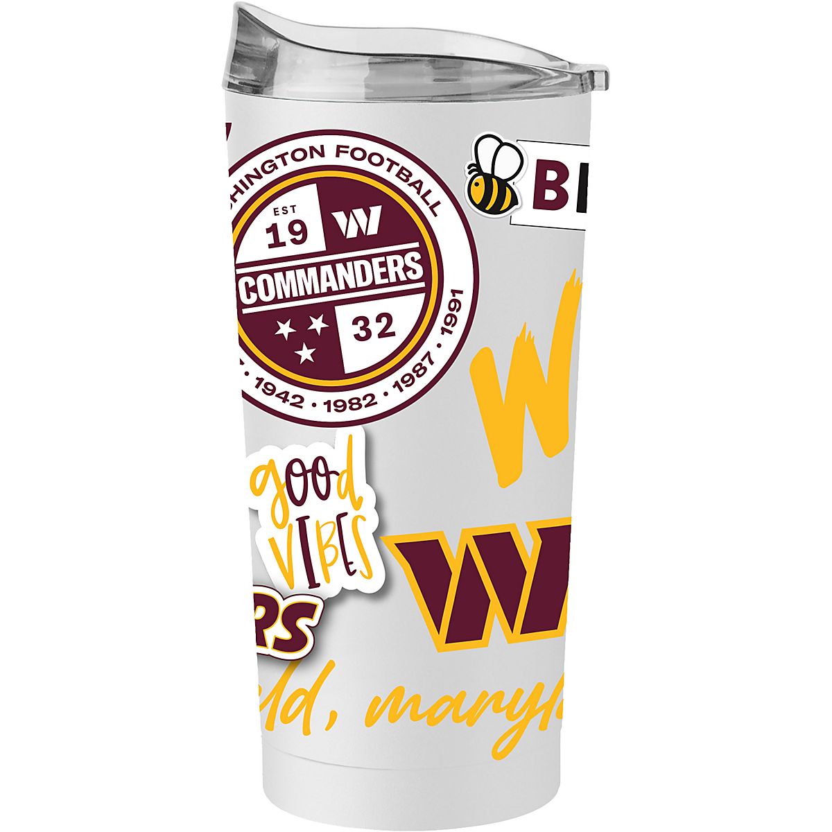Logo Brands Commanders 20 oz Native Powder Coat Tumbler | Academy