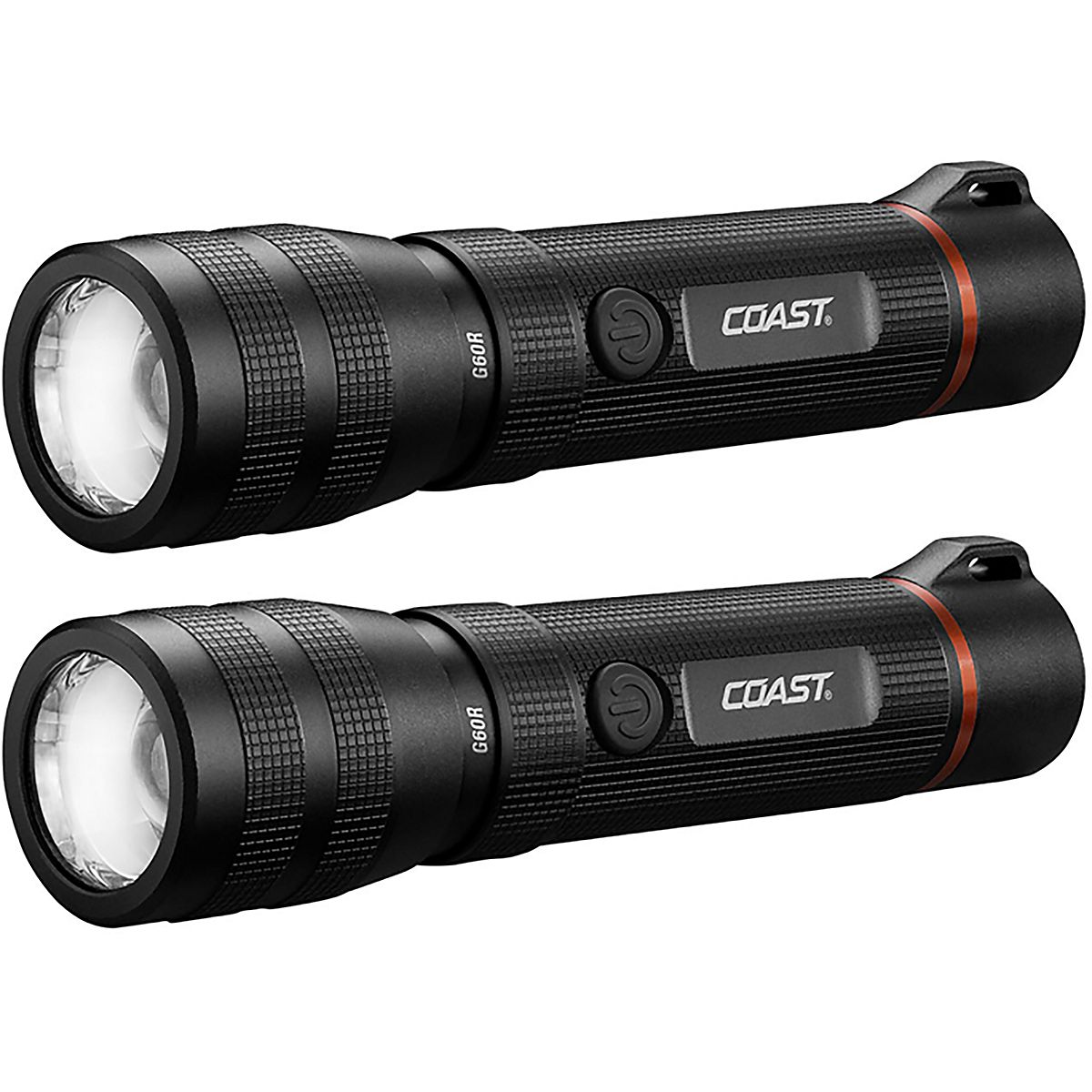 academy rechargeable flashlights Coast G60R 1000 Lumen USB-C Rechargeable LED Flashlight, 2-Pack