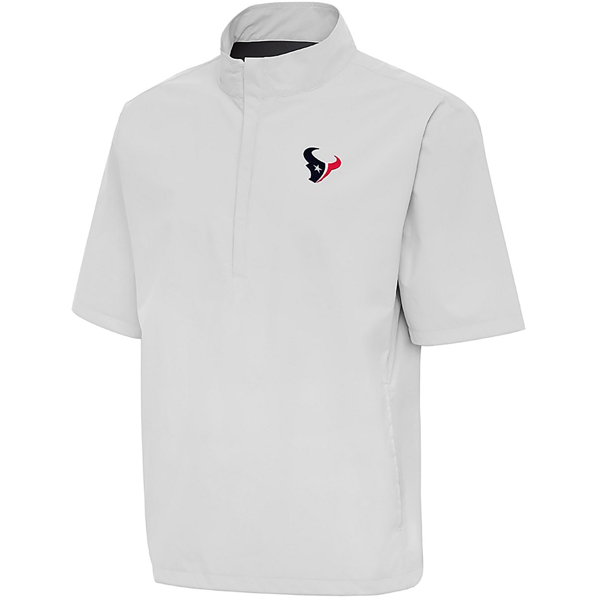 Antigua Men's Houston Texans Brisk Short Sleeve 1/4 Zip Pullover