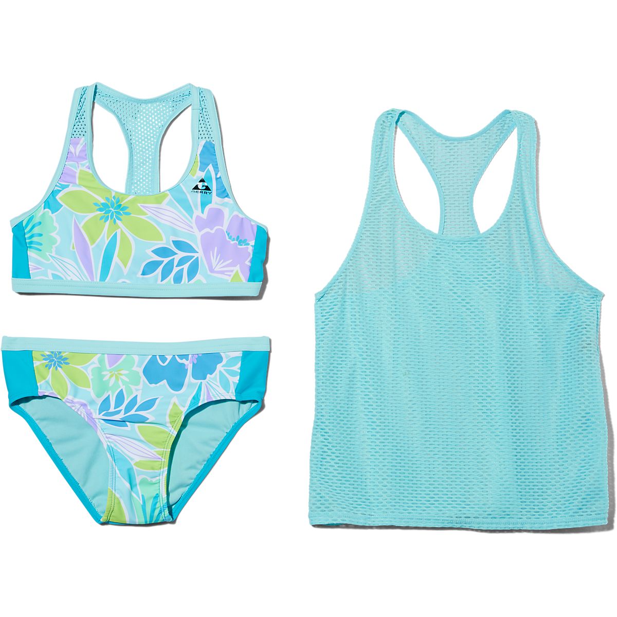 Gerry Girls' Lavish Action Back 3-Piece Swim Set | Academy