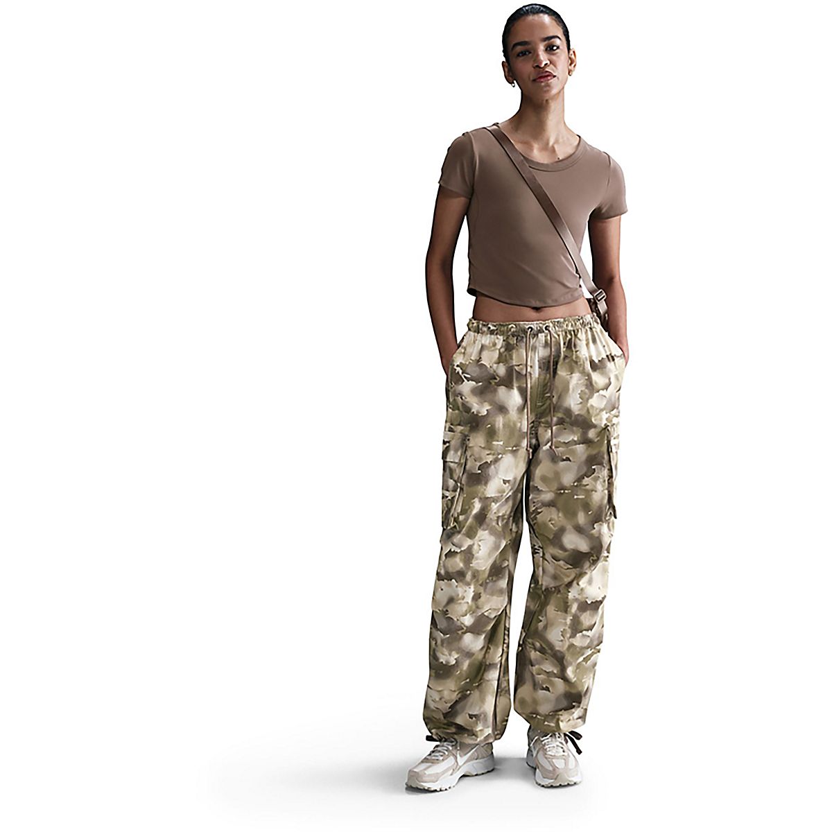 Nike Women's Mid Rise Oversized Camo Cargo Pants | Academy
