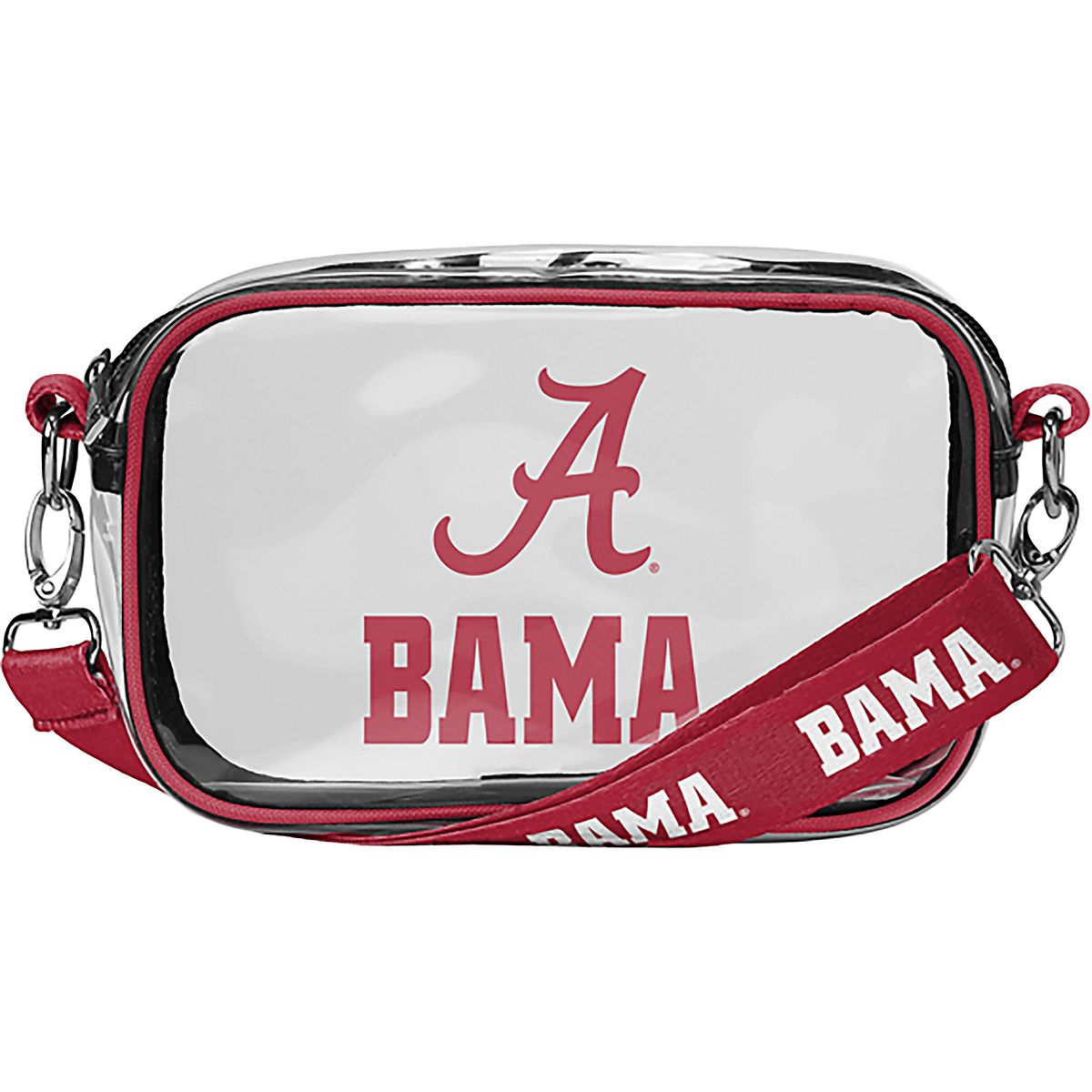 FOCO University of Alabama Clear Team Stripe Cursive Camera Bag