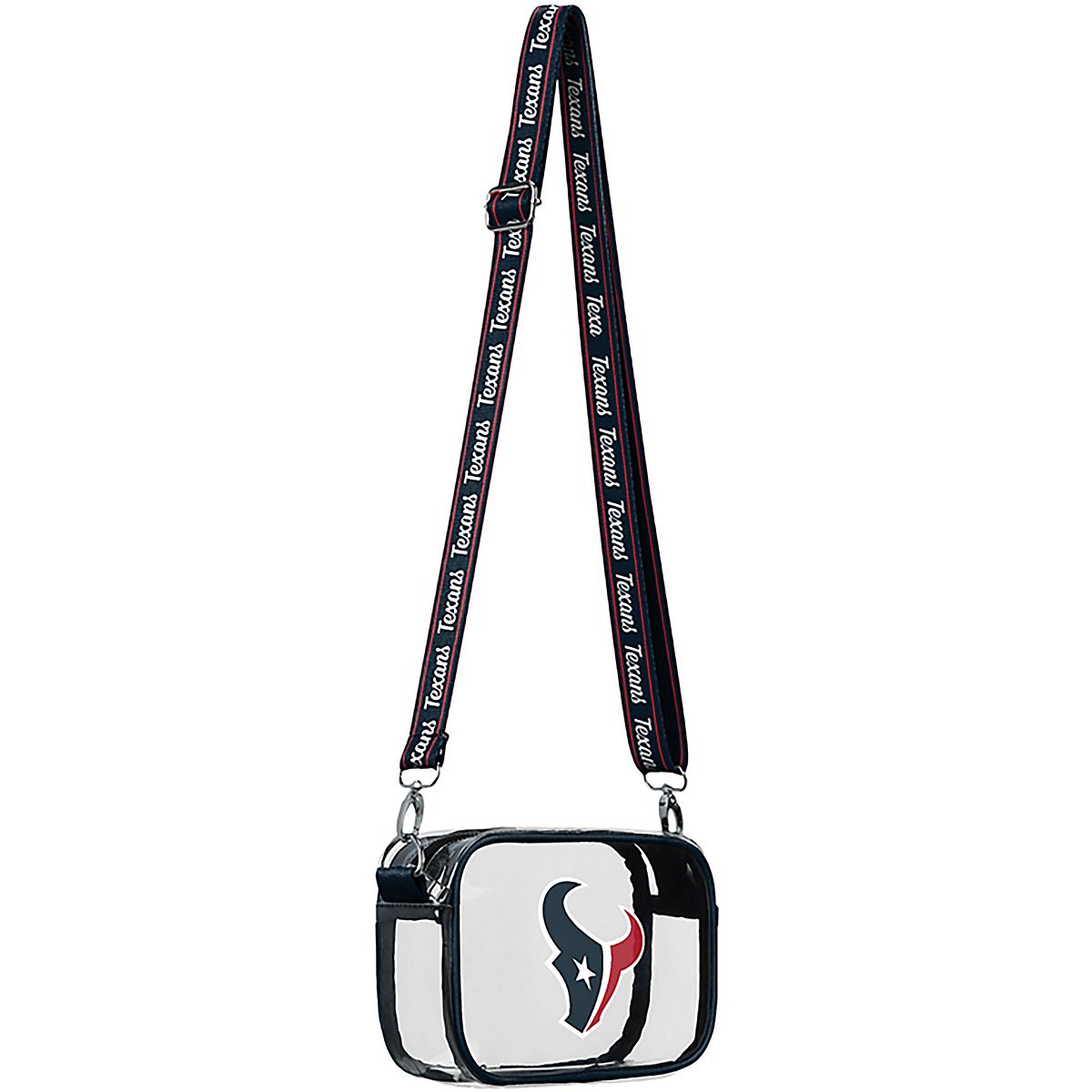 FOCO Houston Texans Clear Team Stripe Cursive Camera Bag | Academy