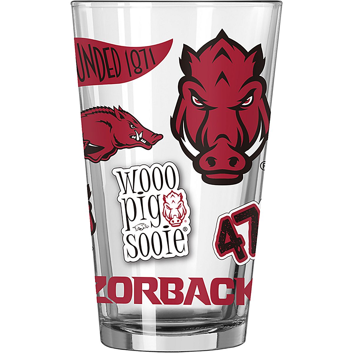 Logo Brands Arkansas Razorbacks Native 16 oz. Pint Glass Cup | Academy