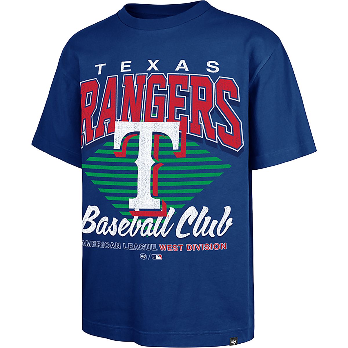 '47 Texas Rangers Men's Extended Play Foundation Short Sleeve T-shirt ...