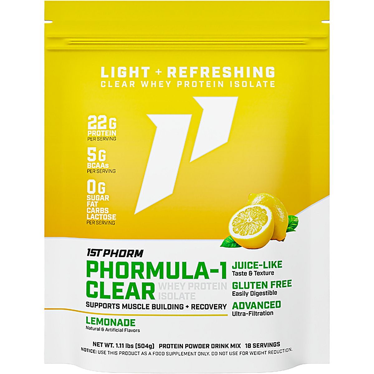 1st Phorm 1.11 lbs Phorumla-1 Clear Whey Protein Isolate - 18 servings ...