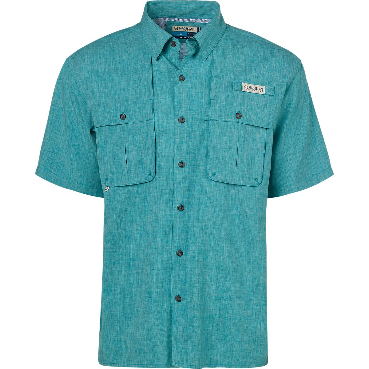 Chemise Magellan Fish Gear Pêche Manches Courtes - Homme Taille S - Bleu à Carreaux