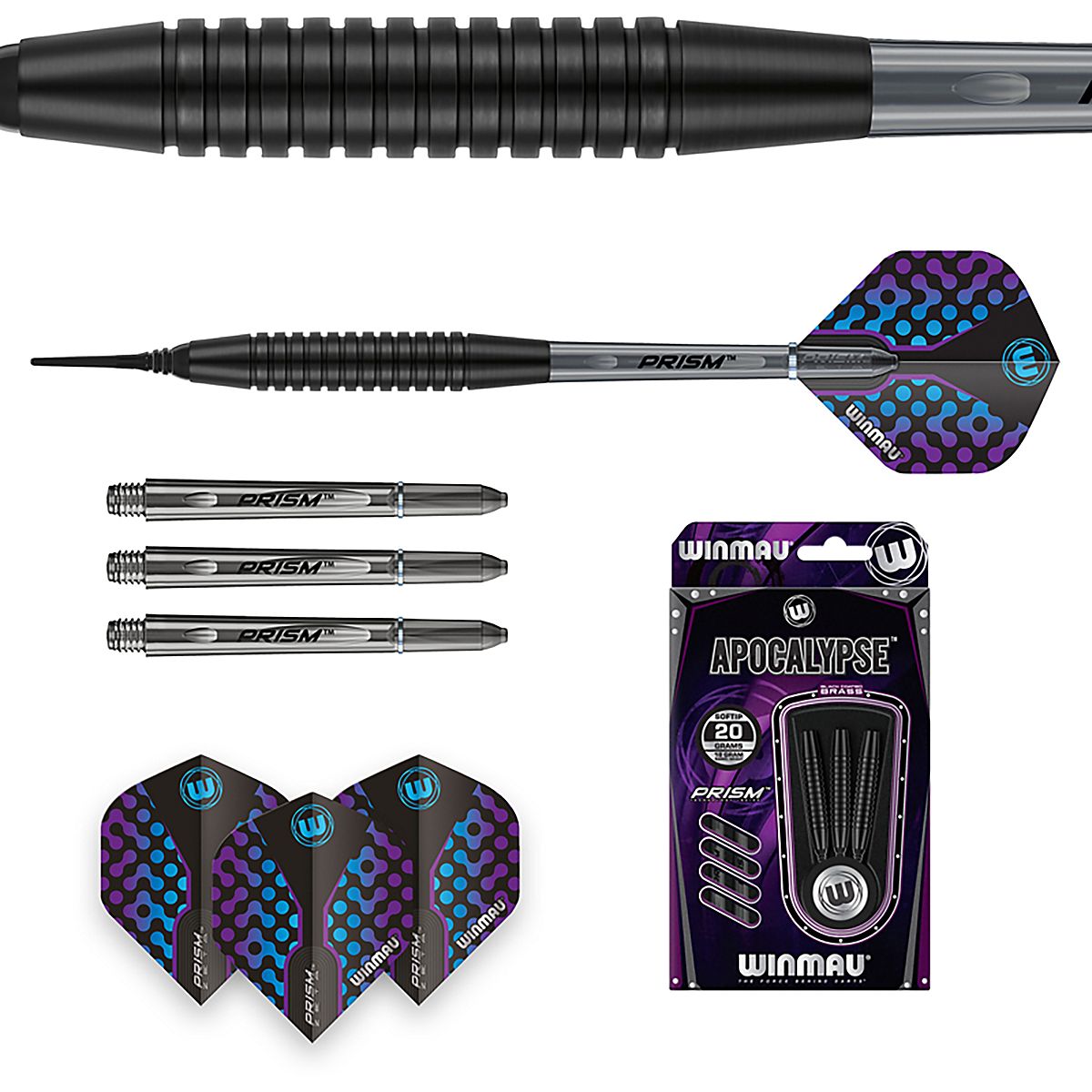 Winmau Apocalypse Brass Soft Tip 20g Darts 3-Pack | Academy