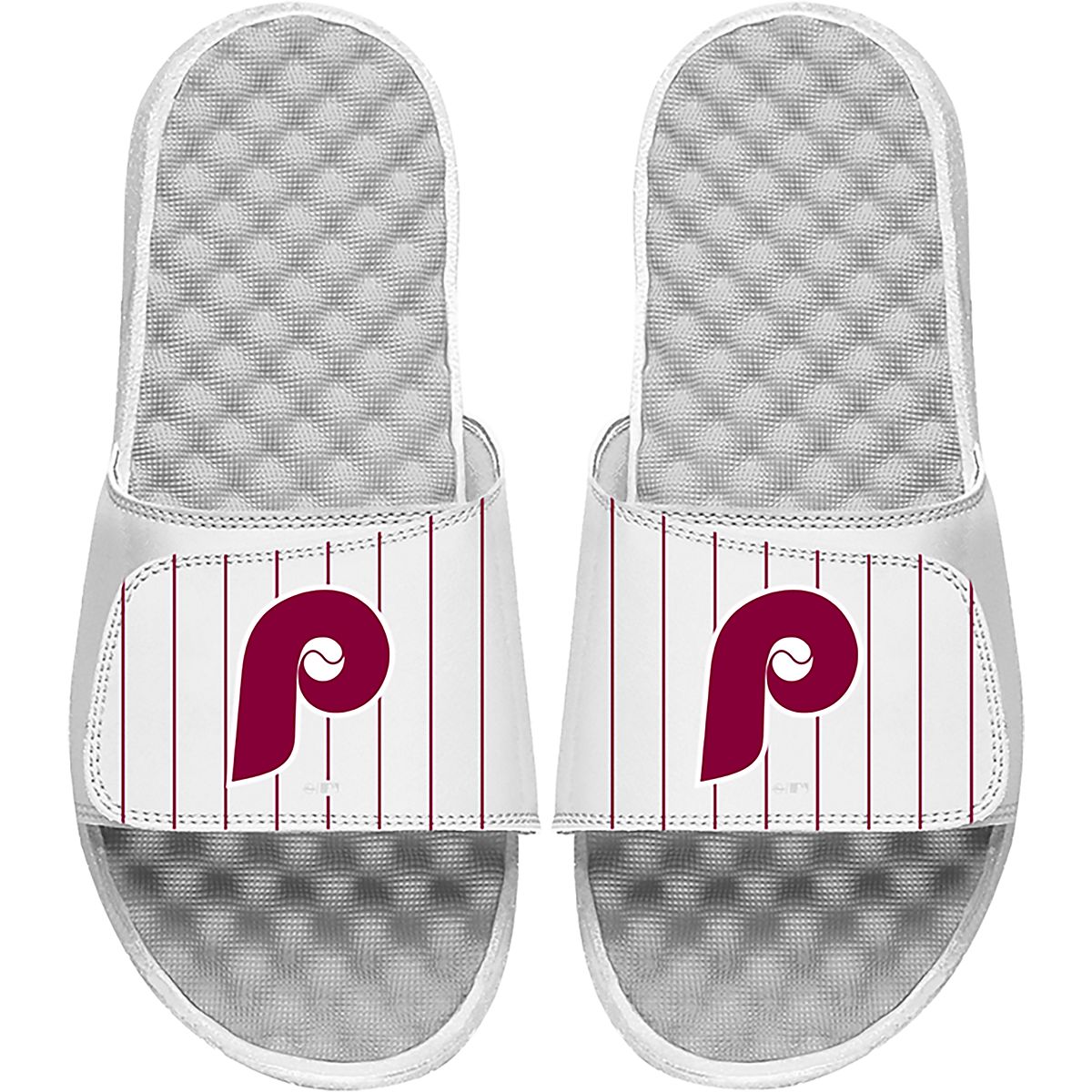 ISlide Adults Philidelphia Phillies Cooperstown Pinstripe Slide Sandals Academy