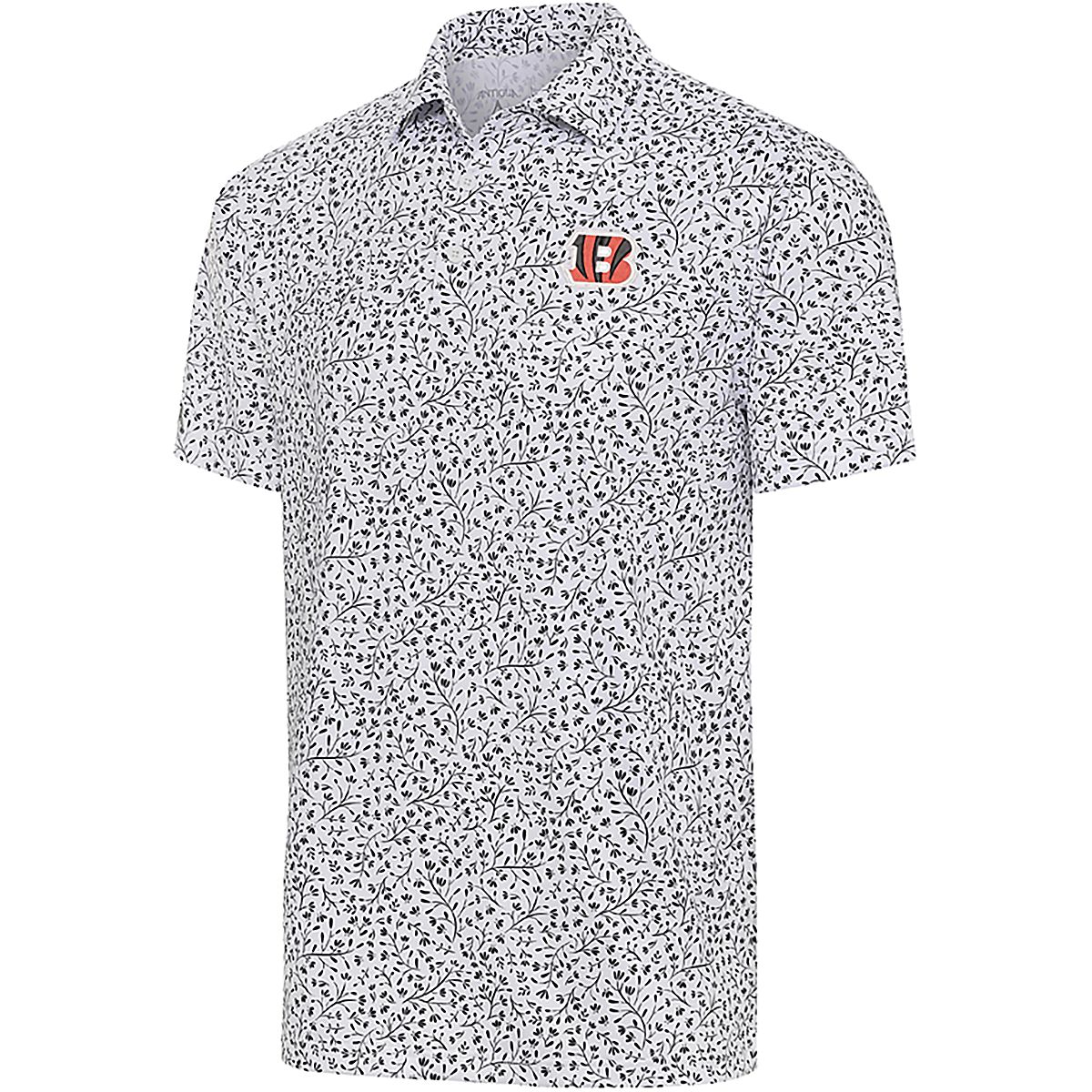 Antigua Men's Cincinnati Bengals Motion Short Sleeve Polo Shirt