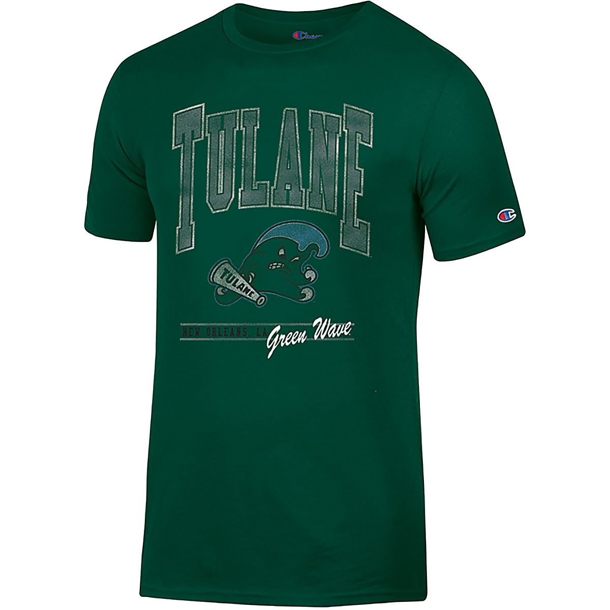 Champion Men s Tulane Big Logo Stadium T shirt Academy