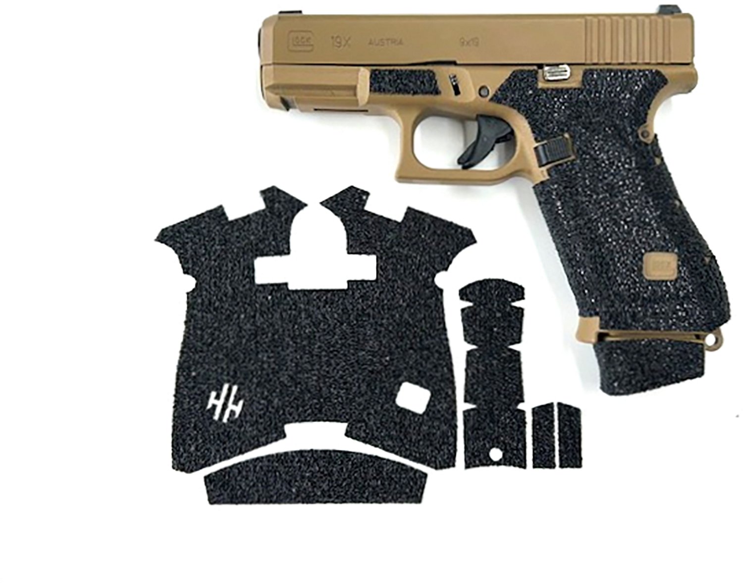 HANDLEITGRIPS EDGE SERIES Grip Enhancement Wrap For All Glock Pistols - Black, Reduces Recoil