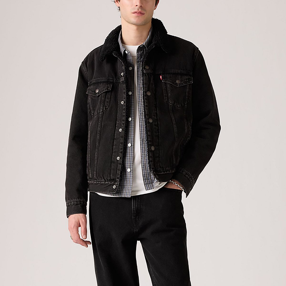 Levi's Men's Sherpa Trucker Jacket Free Shipping at Academy