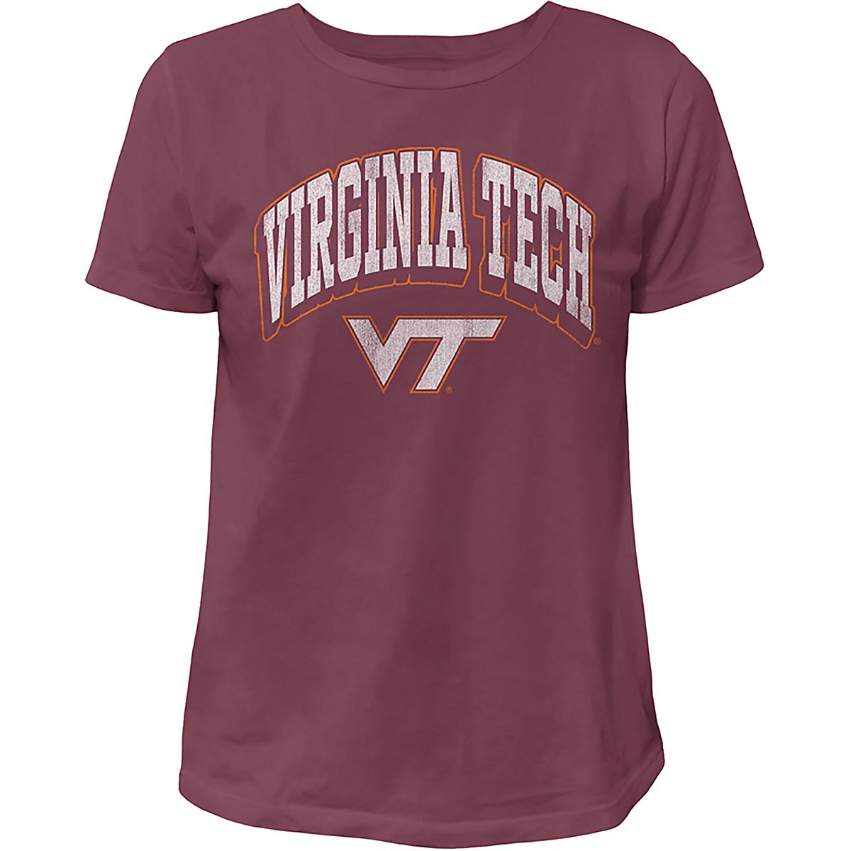 WILDCAT RETRO Women's Virginia Tech Arch Shadow Boxy T-shirt | Academy