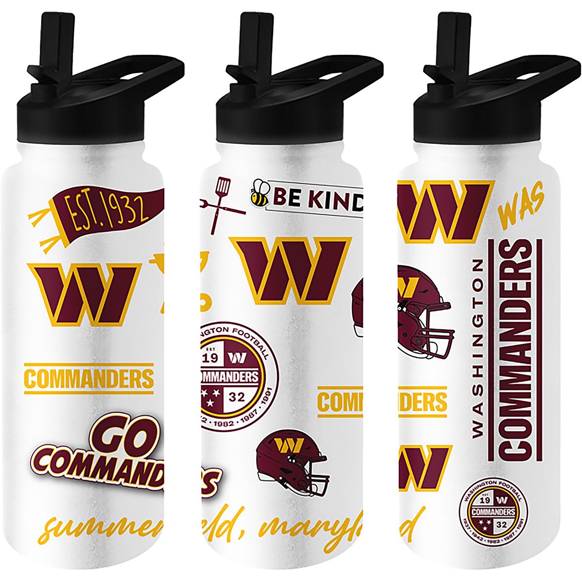 Logo Washington Commanders Native Quencher 34oz Water Bottle | Academy