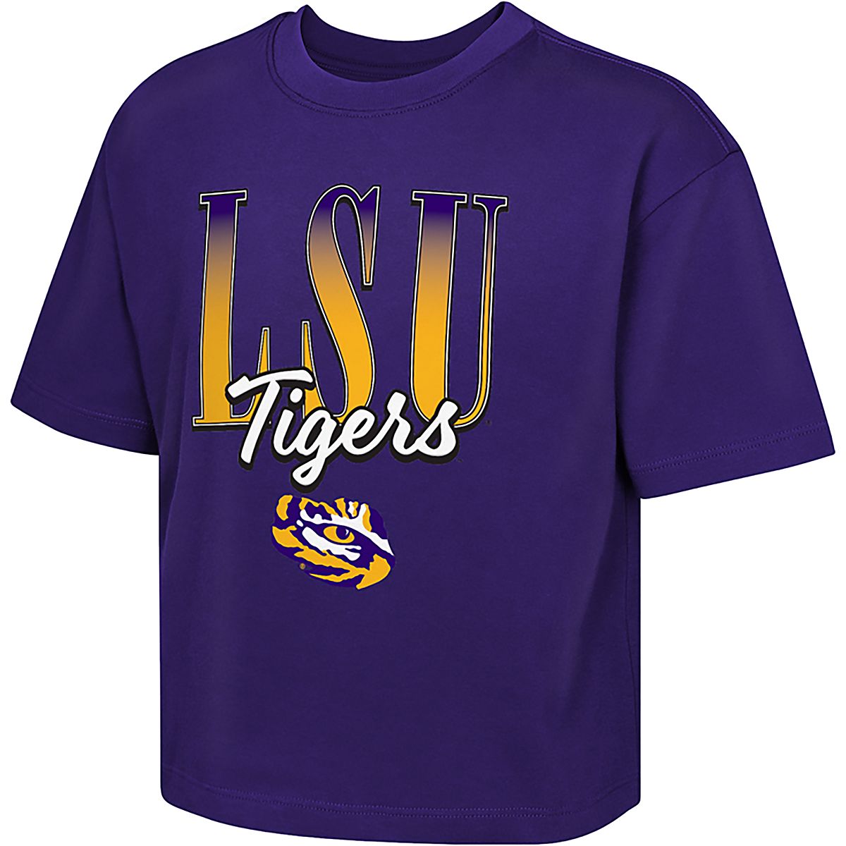 Outerstuff Girls' Louisiana State University Tigers Faded Boxy Short ...