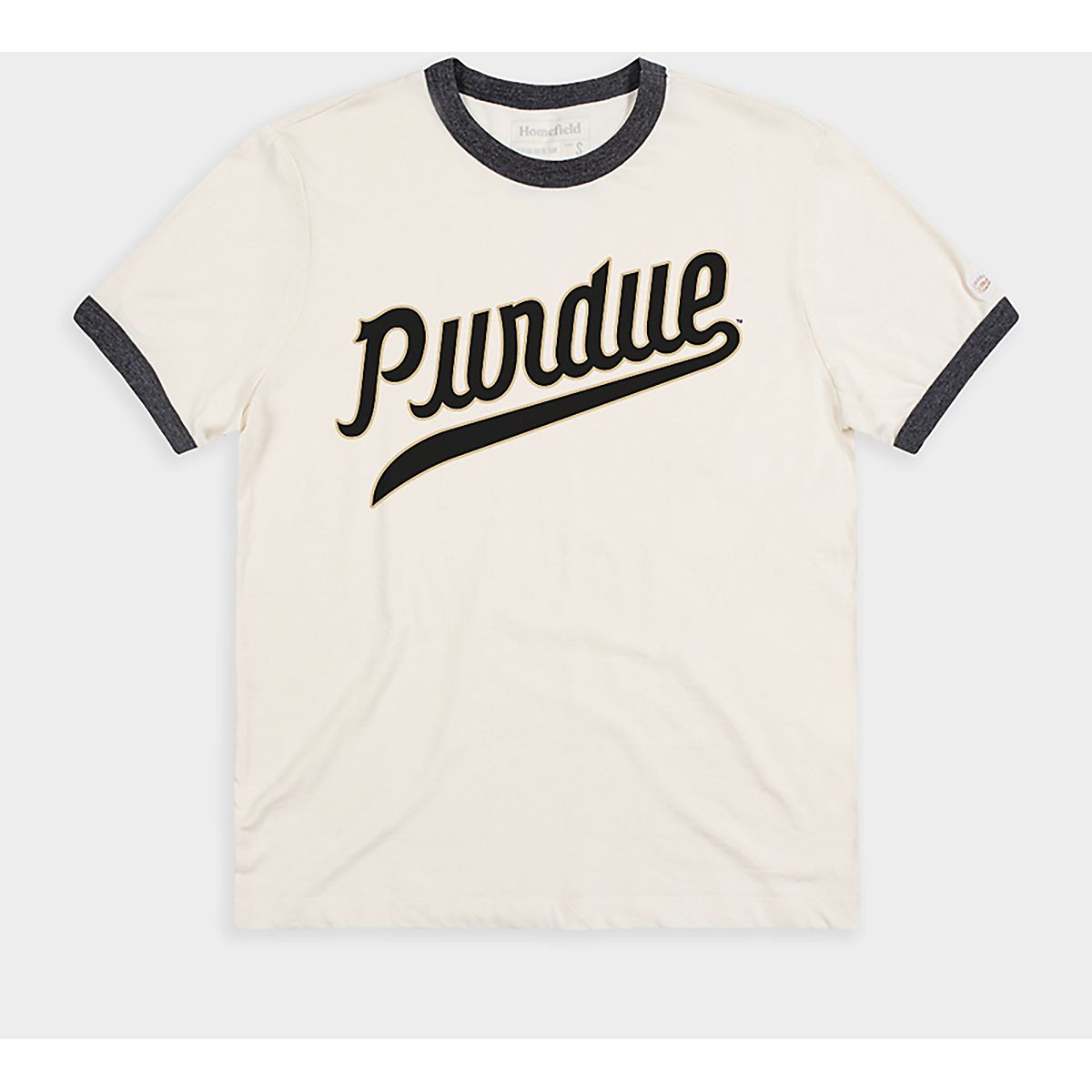 Homefield Men's Purdue University Vintage Script Ringer T-shirt | Academy