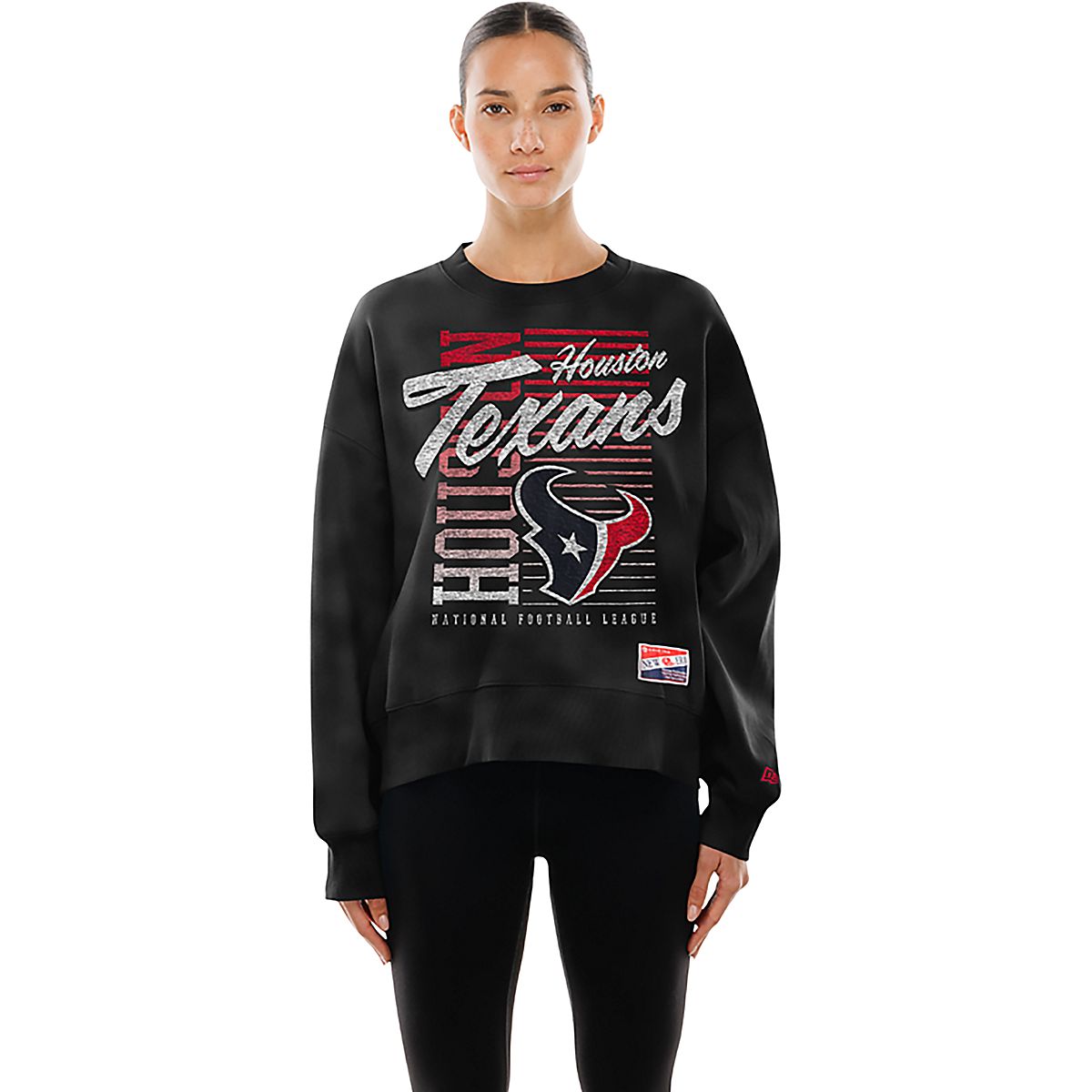 New Era Women's Houston Texans Dolman Fleece Crew Sweatshirt | Academy
