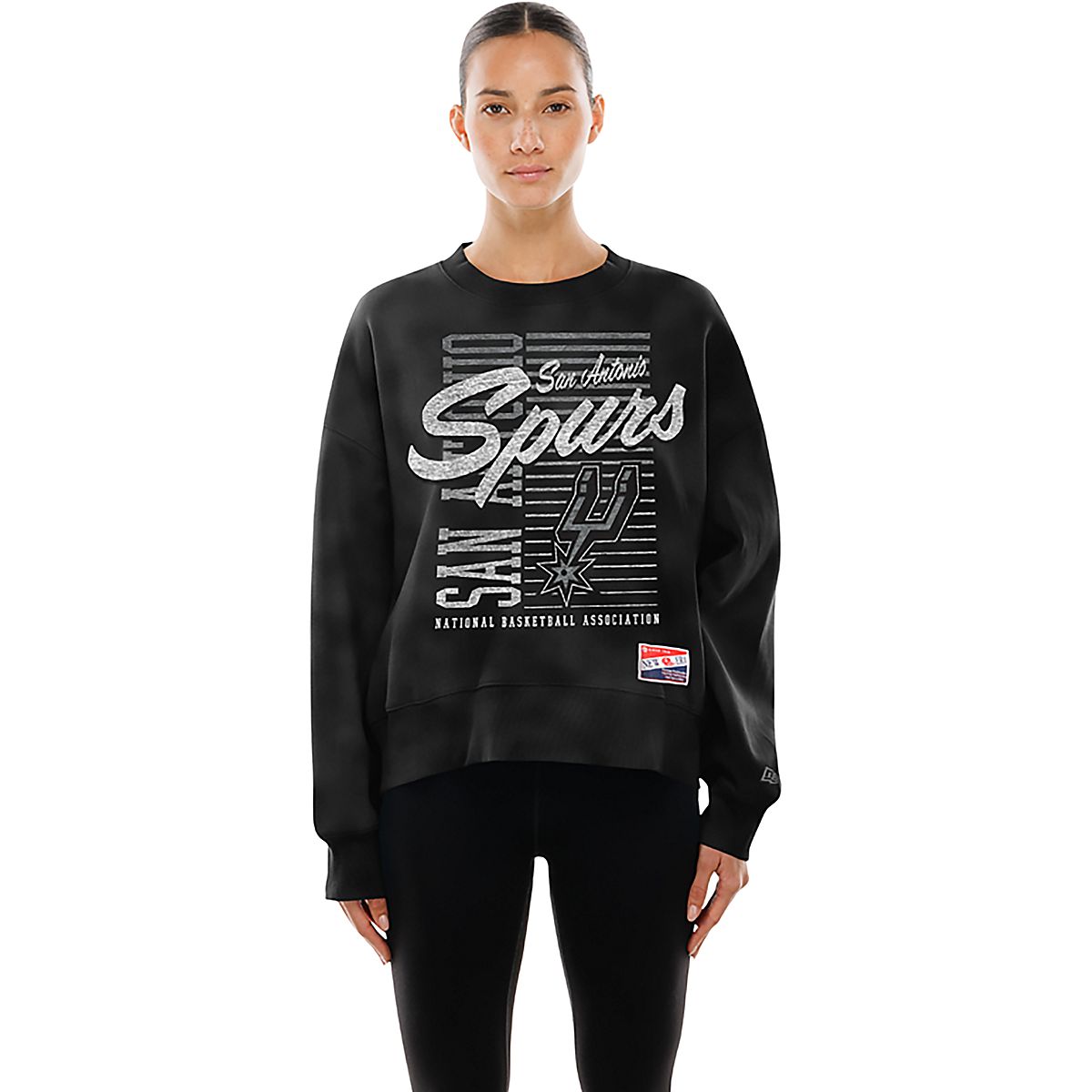 New Era Women's San Antonio Spurs Enzyme Washed Dolman Fleece Crew