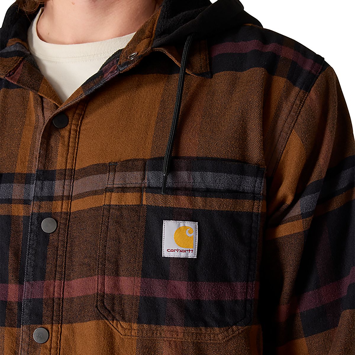 Carhartt Men's Rugged Flex Relaxed Fit Flannel Fleece Lined Hooded