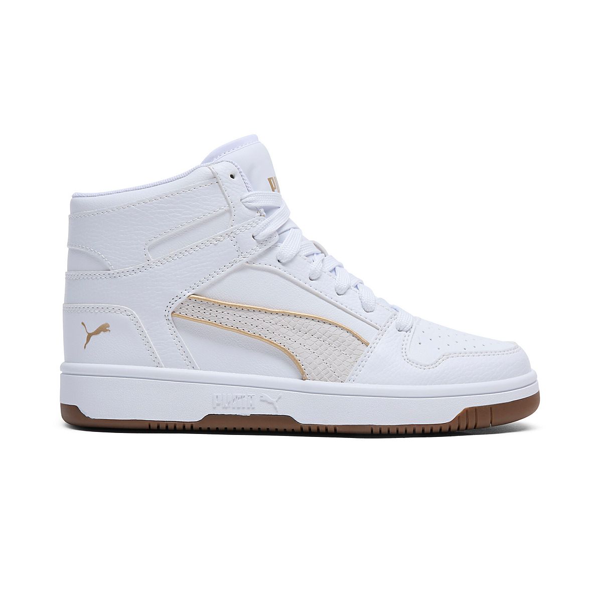 Size 7.5 - PUMA Rebound LayUp White/Gold/Gum Men’s Sneaker Shoe (389787-01) Amazon.com | PUMA Rebound Layup Lo L Sneaker Mens Basketball  main image 4