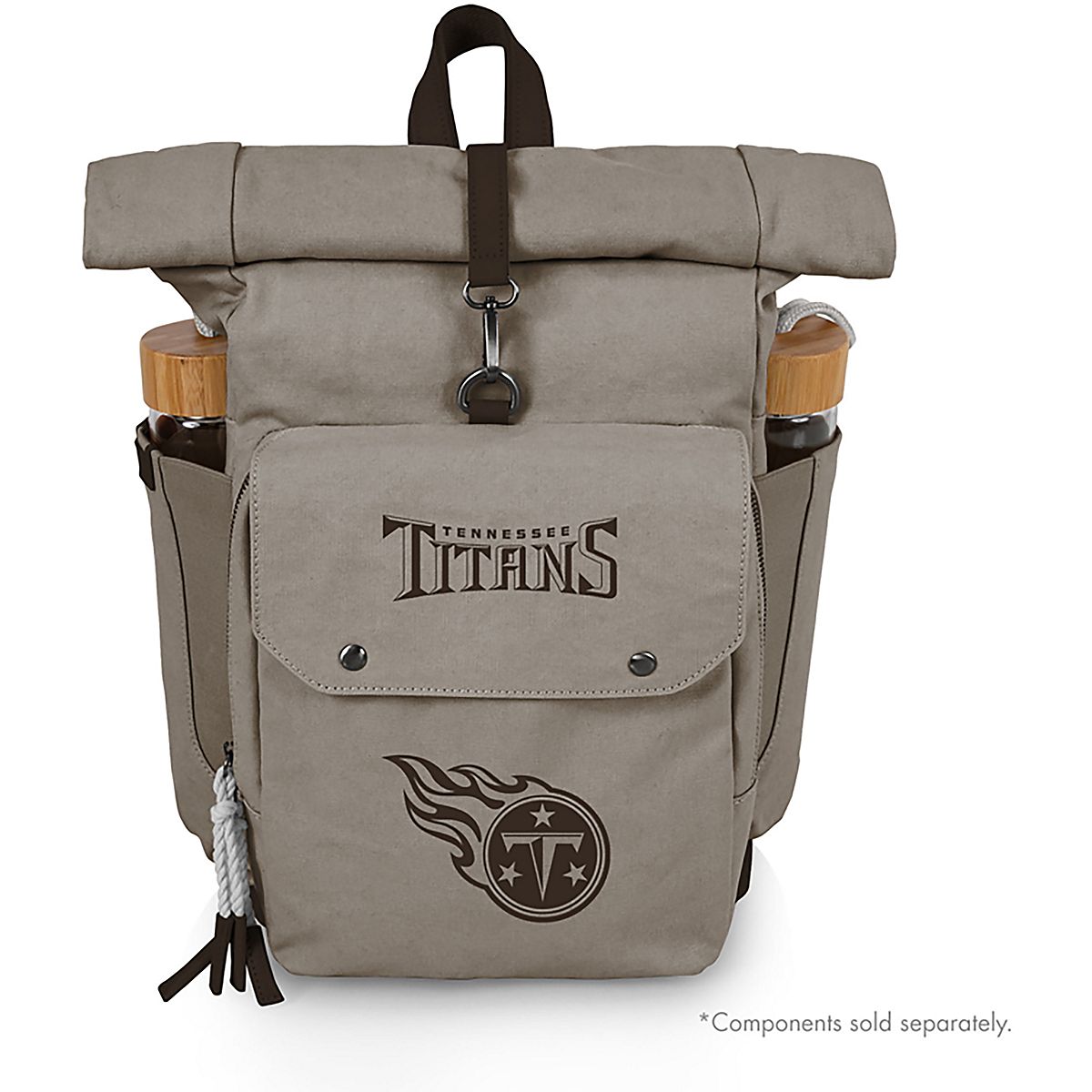 Picnic Time Tennessee Titans Carmel Roll Top 35 Can Backpack Cooler ...