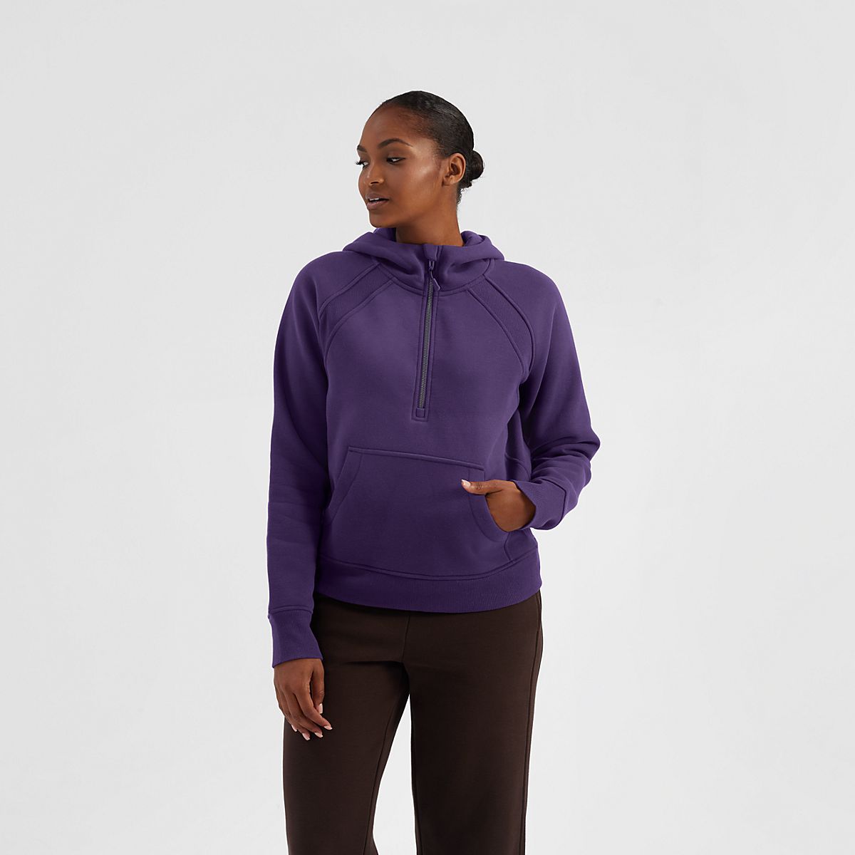 Freely Women's Hilary Mixed Rib Cozy 1/2-Zip Hoodie | Academy
