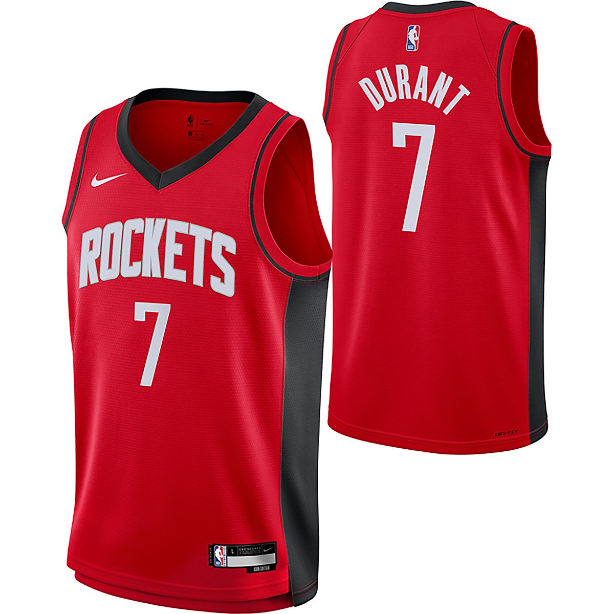 Nike Kids' Houston Rockets Kevin Durant Icon Swingman Name and