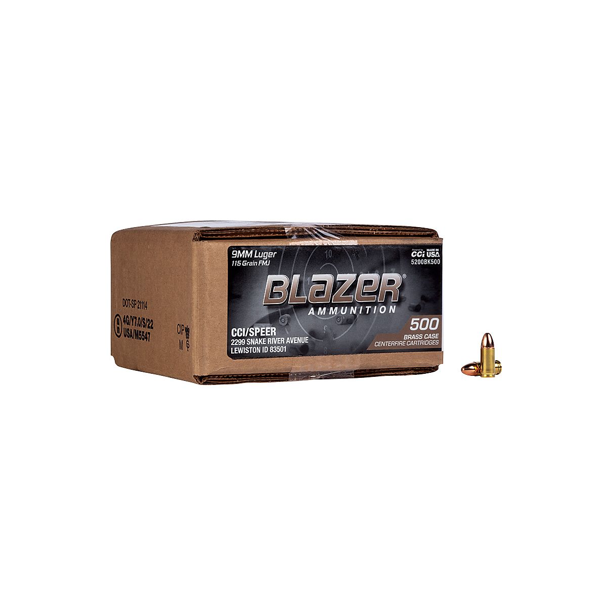 Blazer Brass Black Pack 9mm Luger 115-Grain Centerfire Pistol