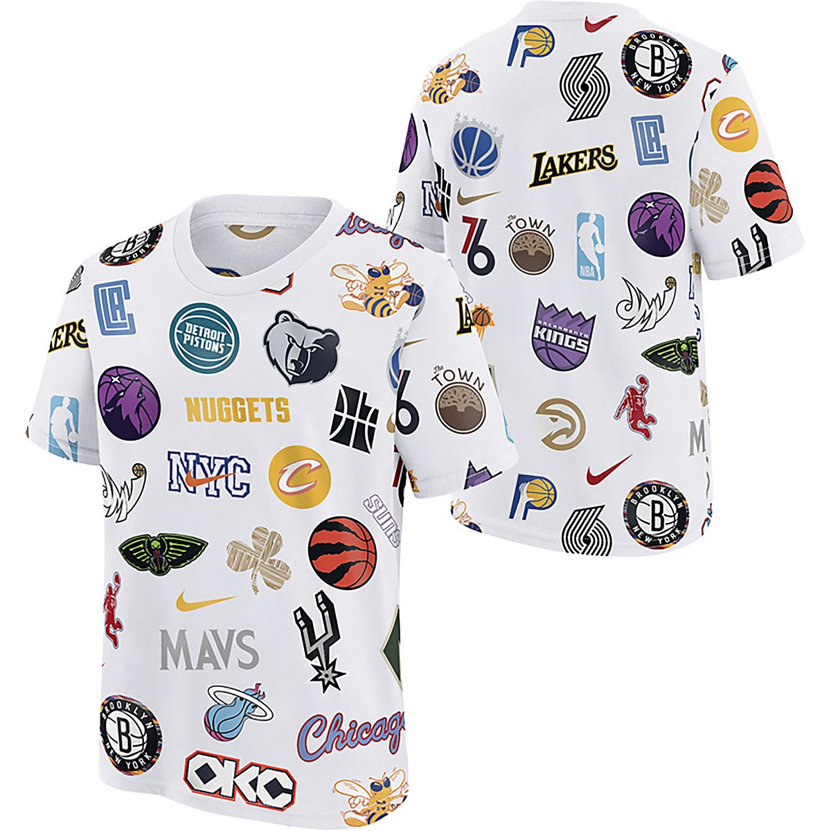 Nike Youth's NBA Team 31 All Over Print Short Sleeve T-shirt