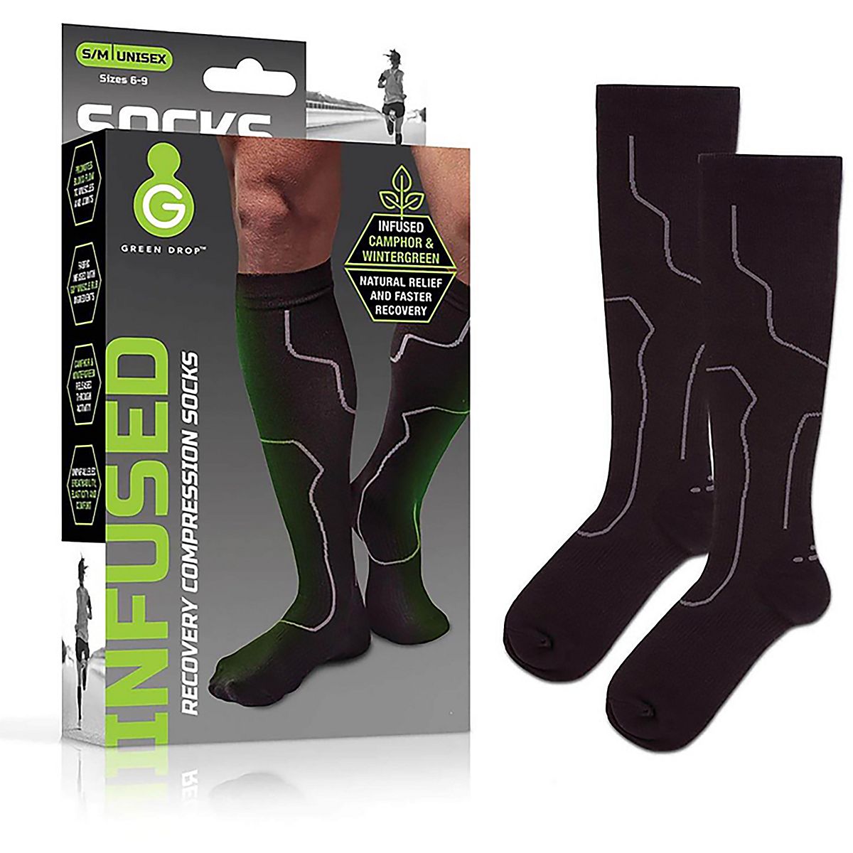 Green Drop Compression Socks | Free Shipping at Academy